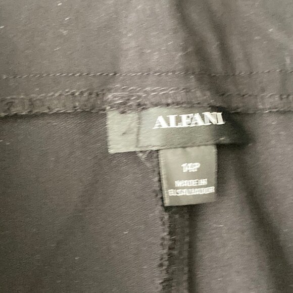 Alfani Black Pull On Tummy Control Stretch Ankle Pant 14P - Picture 8 of 9